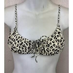 Abercrombie Fitch Extra Small XS Bikini Top Leopard Print Beach NWT